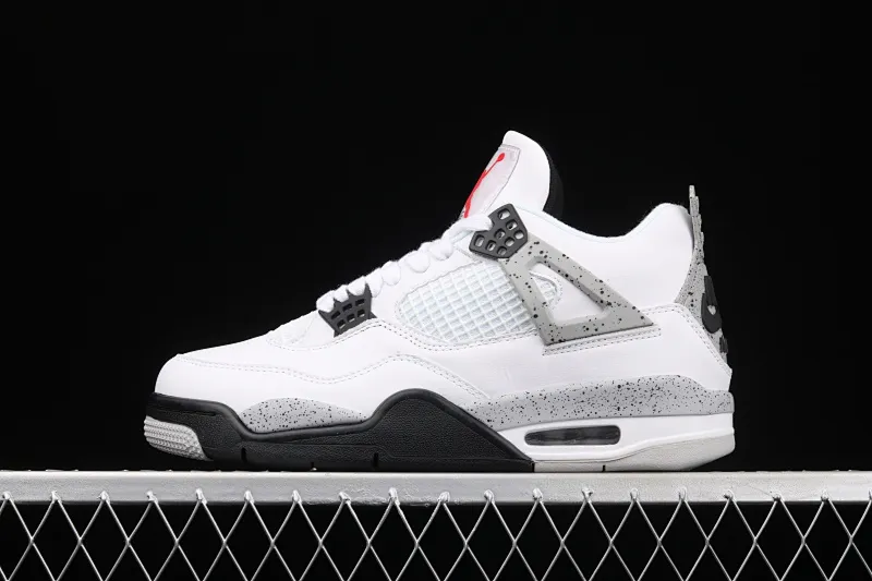 All categories Air Jordan Jordan series basketball shoes Air Jordan 4 pure original Air Jordan 4 White Cement AJ4 Joe 4 white cement white gray 840606-192